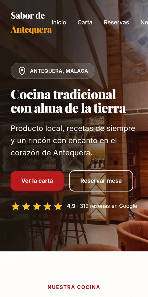 Versión móvil del diseño