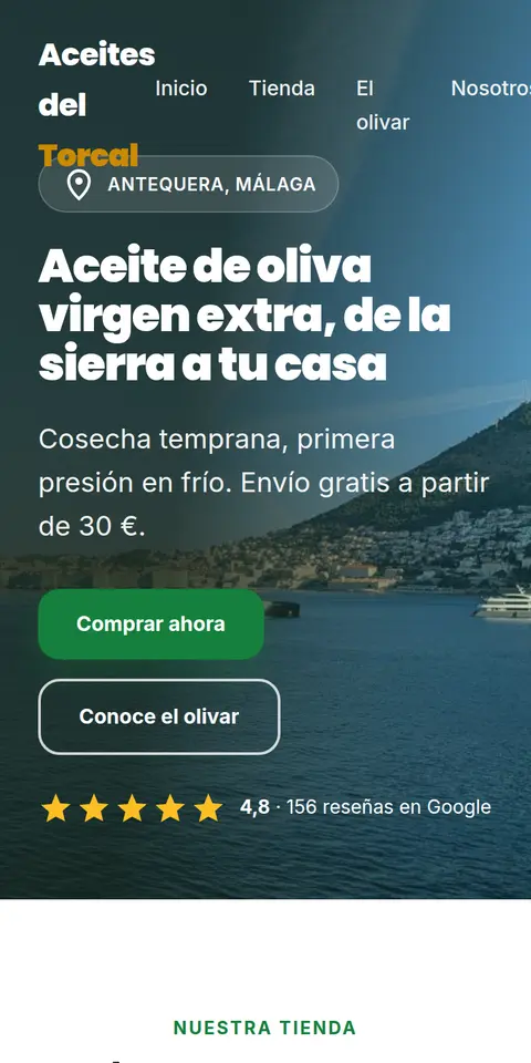 Versión móvil del diseño